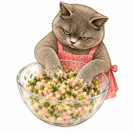 鶏ひき肉の焼き春巻：肉だねを作る